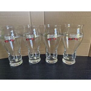 4 Samuel Adams Silver Anniversary Edition Beer Glass Cheers 25 Years 16oz